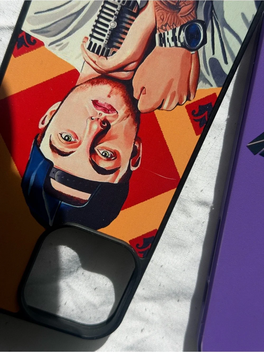 Purple Artist Graphic Phone Case for iPhone - Decorative Protective Cover